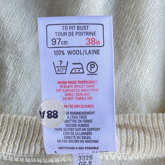 St. Michael Men Cardigan Sweater Size 44 Lambswool Button Up Long Sleeve Grandpa - Picture 4 of 9